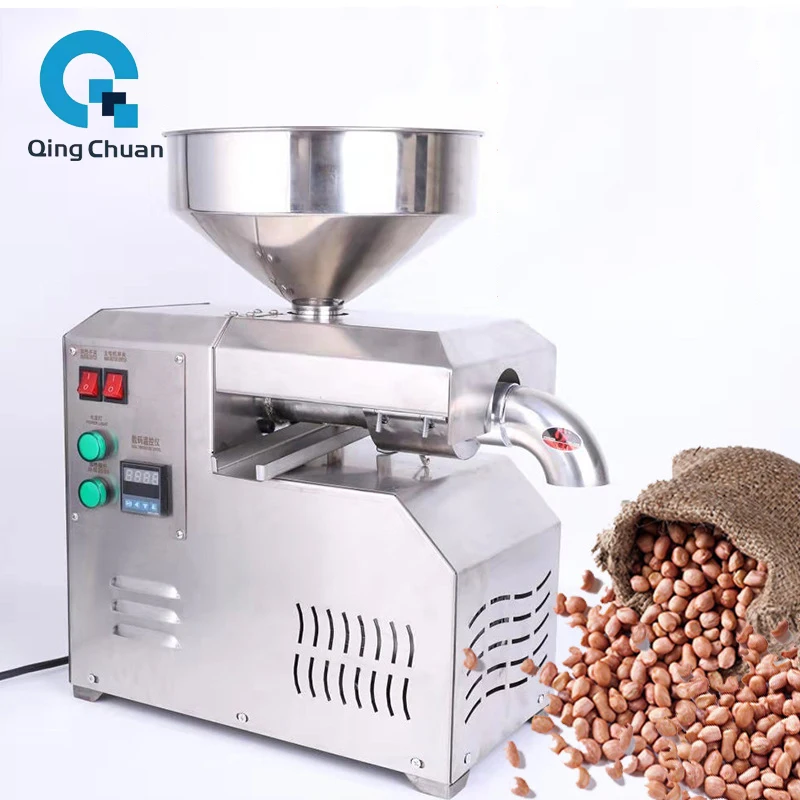 

Oil Press Machine YG20 500W Home Peanut Seeds Squeezer Stainless Steel Business Sesame Sunflower Expeller Soybean Extraction