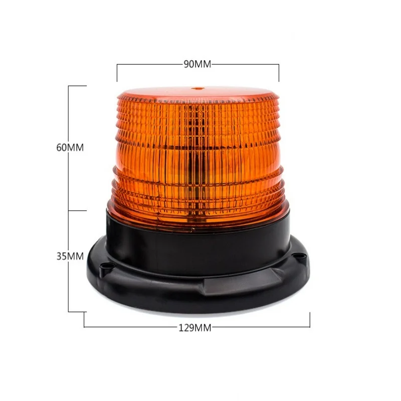 High Power Emergency Warning Flash Light 12V 24V Strobe Lamp Amber Blue Red for Car Forklift Truck School Bus