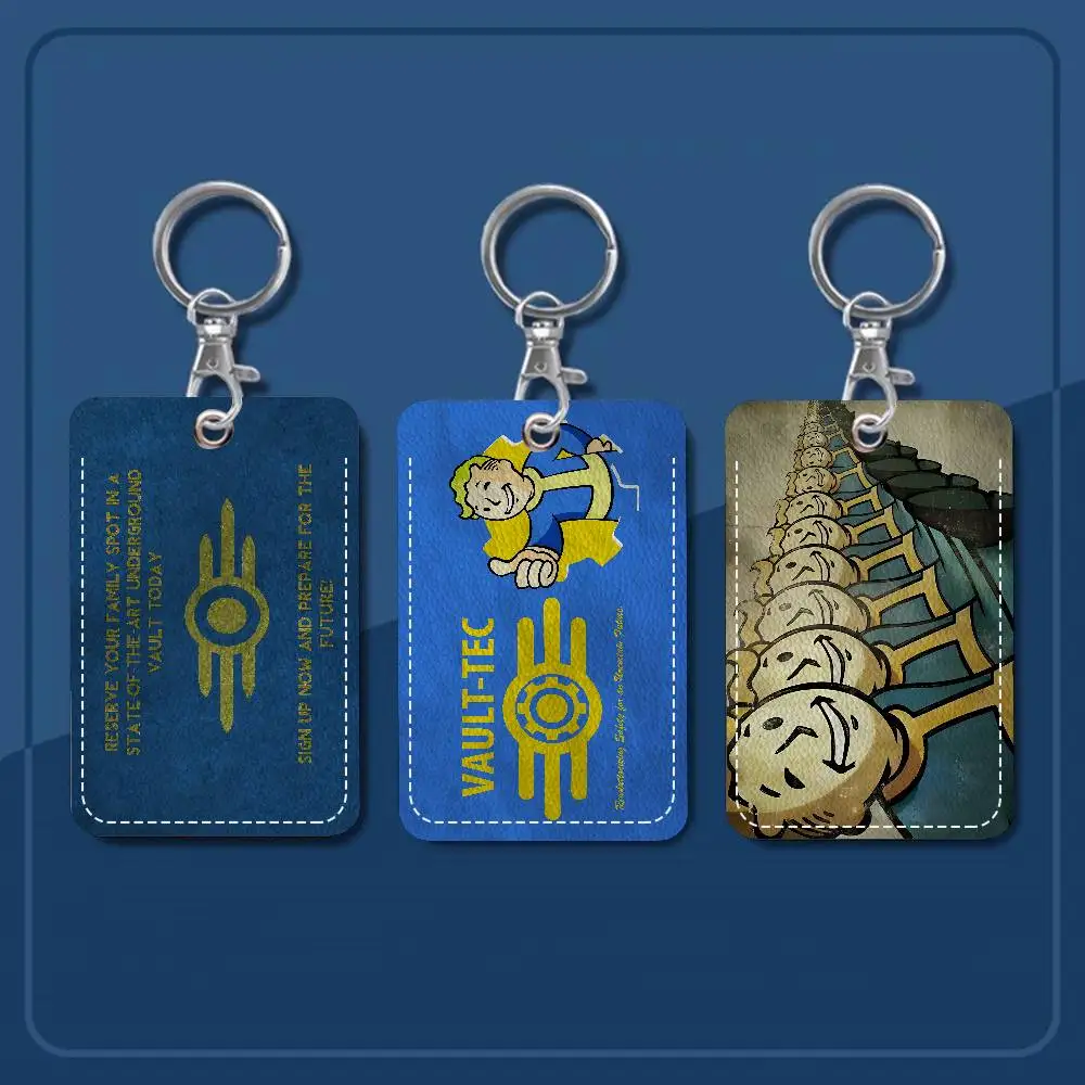 

Games Vault Tec Holder Keychain With Keychain For Access Card Bus Pass & Card Credit ID Bank Card Protective Case