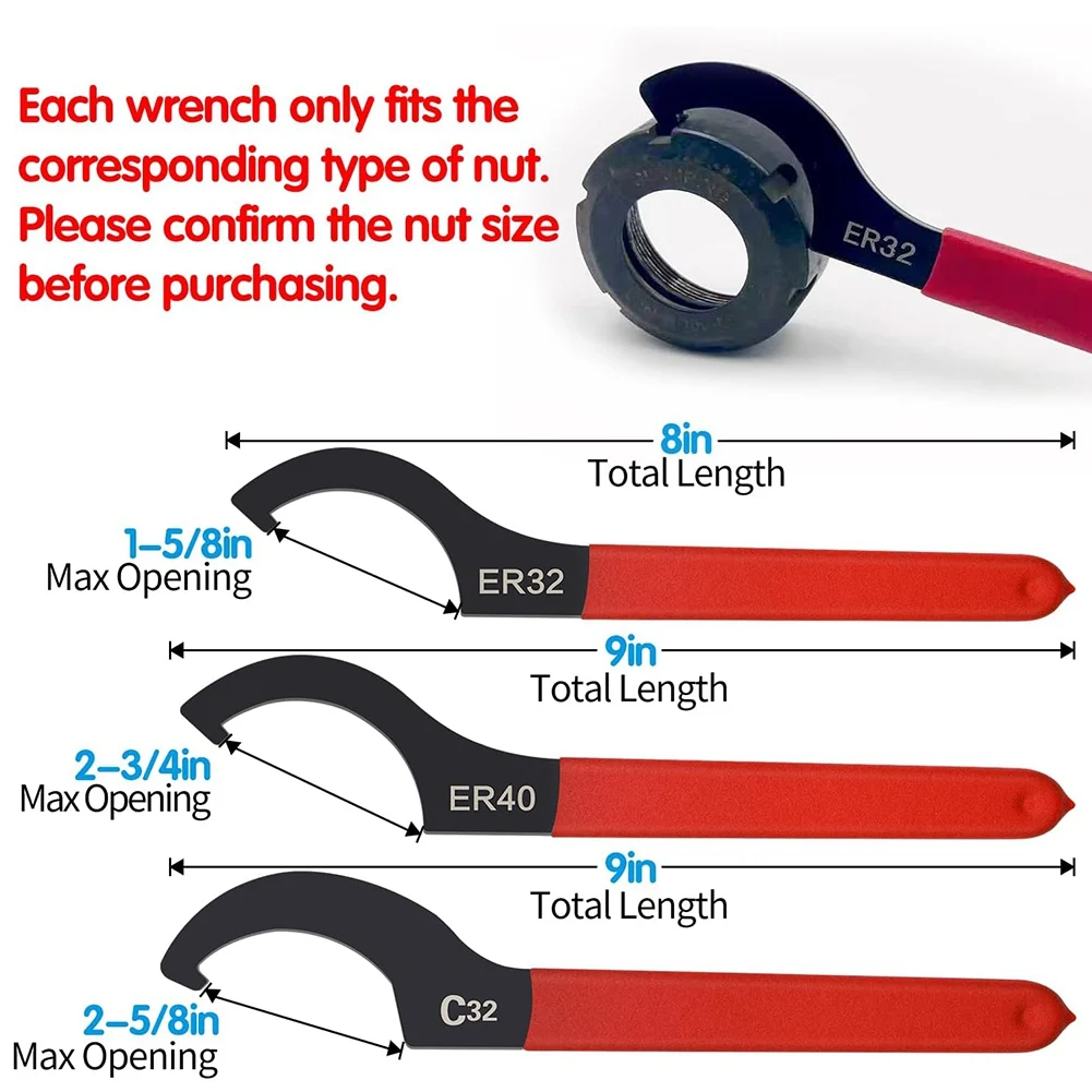 DT38 10pcs Coilover Spanner Wrench Set for Suspension System and Shock Adjustment, Non-Slip Hook C Design