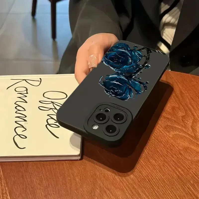 حافظة لهاتف آيفون 16 15 برو ماكس 14 13 12 11 Mini XS X غطاء سيليكون مقاوم للصدمات