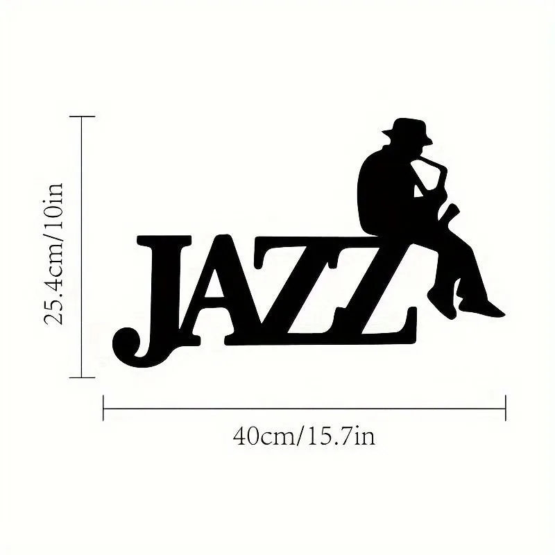 CIFbuy Metal Wall Decor Saxophone Player Silhouette Black Iron Art Sculpture Modern Home Living Room Interior Artwork Picture