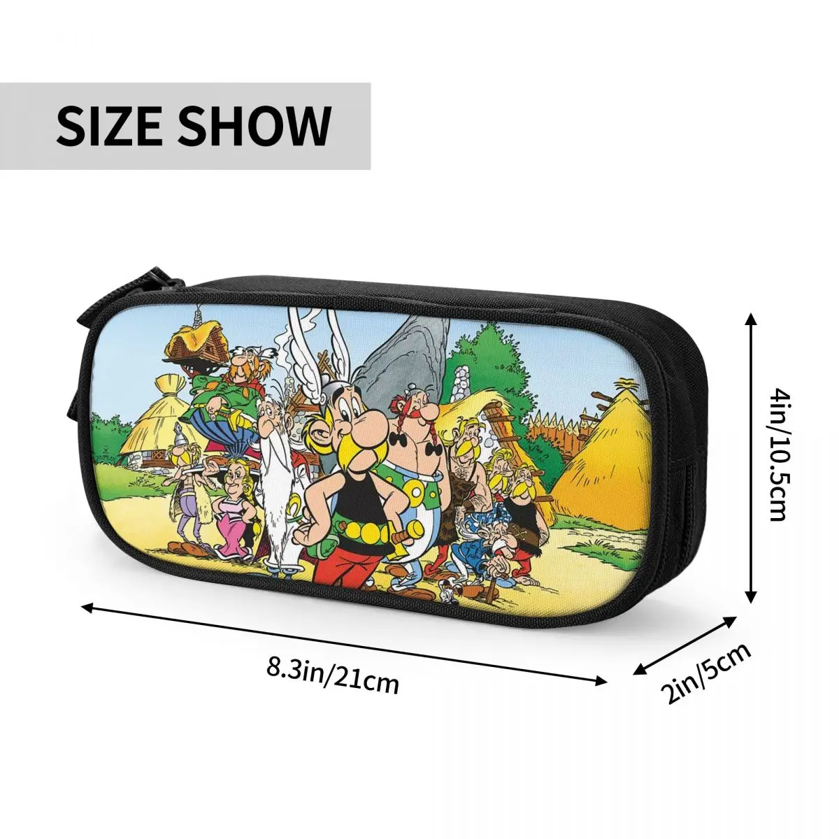 أستريكس وأوبليكس Dogmatix مقلمة للطلاب الهدايا صندوق القلم حقيبة أقلام رصاص تخزين كبير قلم رصاص الحقيبة حامل قلم