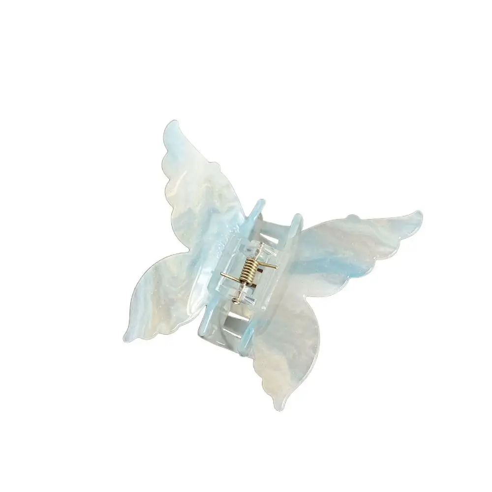 Color Changing Acetate Butterfly Hair Claw Gradient Color Colorful Butterfly Hair Clip Grab Clip Korean Style Large Shark Clip