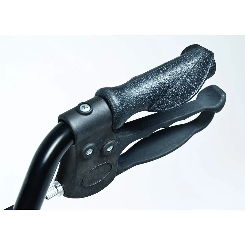 رولاتة خفيفة الوزن مع مقعد، مشاية دوارة 14.5 رطل لكبار السن، أسود