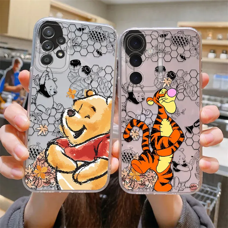 ديزني ويني ذا بوه واضح لينة قضية الهاتف لسامسونج غالاكسي A55 A50 A51 A53 A07 A54 A73 A06 A31 A02 A72 A05 A71 A04 A56 A52 #6