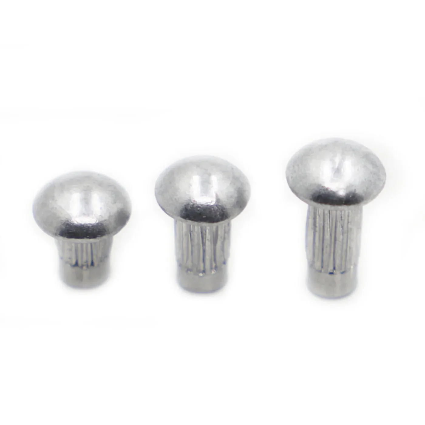 10/50pcs M2 M2.5 M3 M4 M5 304 Stainless Steel Button Round Head Knurled Shank Solid Rivet Self Plugging GB827 Diameter 2 3 4 5mm