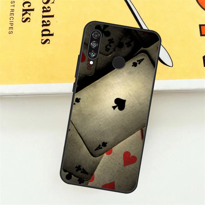 Spades Poker Play Cards Ace Art Cover For Huawei Nova 5T 9 10 SE 11i 8i 7i 3i Y61 Y91 Y60 Y70 Y90 P20 P40 Lite P30 Pro Case