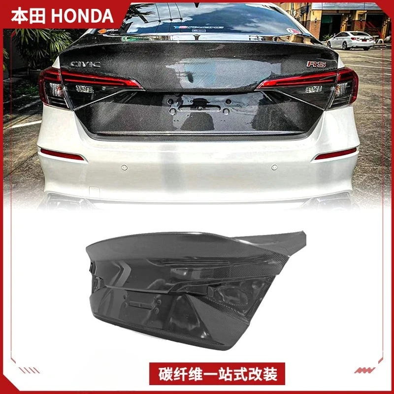 22 Models Compatible with Honda Civic 11th Generation Carbon Fiber Modification Parts Trunk Lid Luggage Compartment Rear Ta