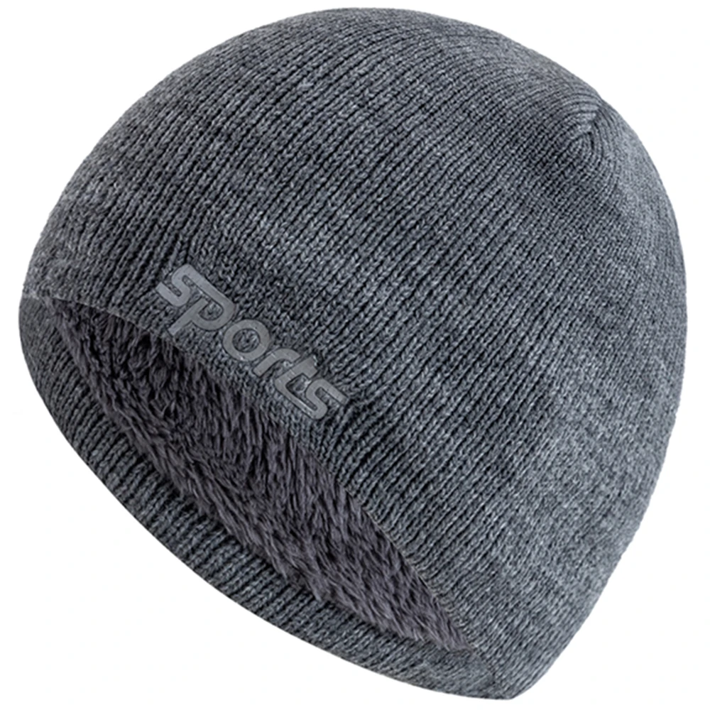 Unisex Sports Jacquard Winter Hats Fashion Knitted Hats For Men And Women Beanie Cap Outdoor Plush Fur Lined Warm Sports Hats
