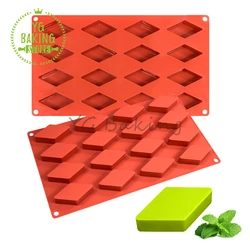 Dorica 16 Cavity Rhombus Pudding Silicone Mousse Mould DIY Jelly Chocolate Mold French Dessert Cake Decorating Tools Bakeware