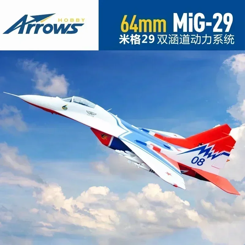 Modello di aereo Twin 64mmmig-29 Mig 29 come Real Combat Show Aircraft Rc Plane Pnp Airplane Toy