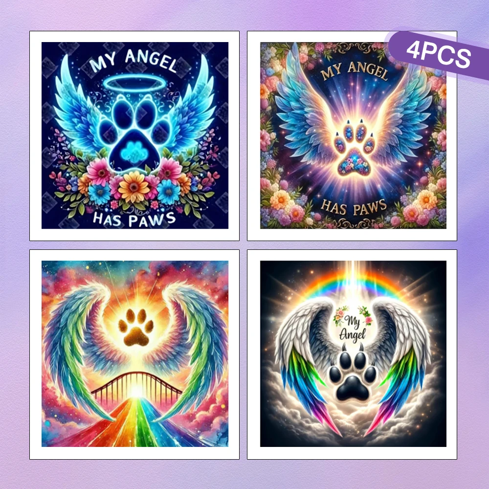 huacan-4-pcs-pintura-diamante-5d-asa-paisagem-full-round-broca-mosaico-pata-decoracao-de-casa-imagem-de-strass