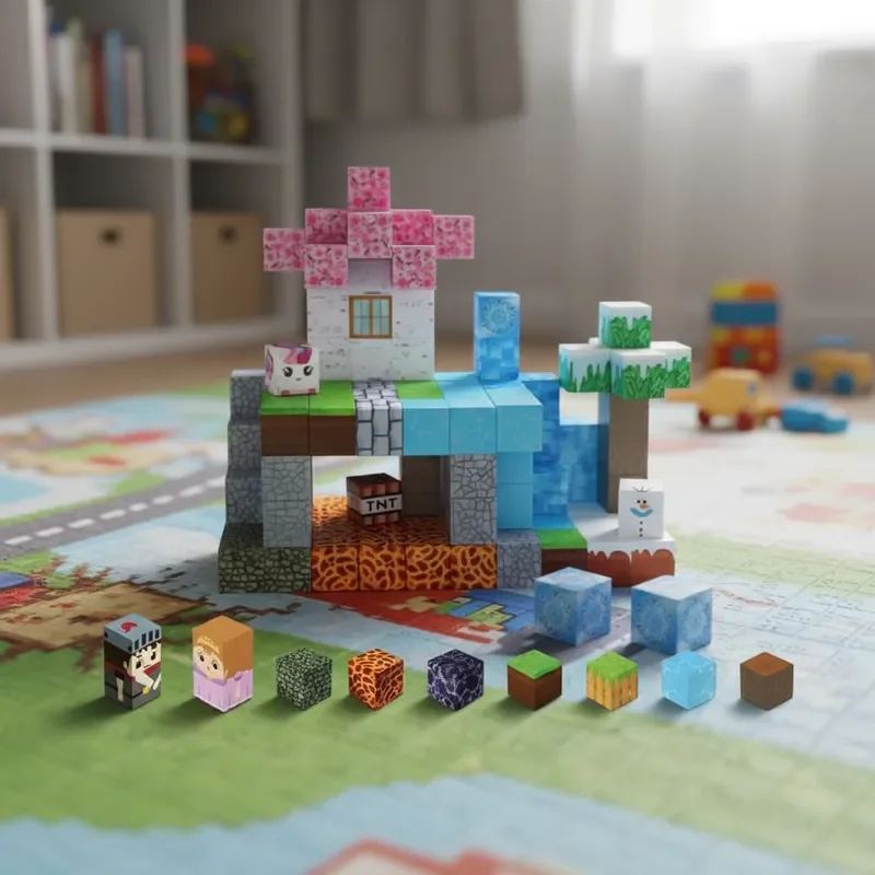 150 pçs telhas magnéticas magma floresta tema 3d diy blocos de construção montagem gratuita haste brinquedos educativos ideia presente perfeito