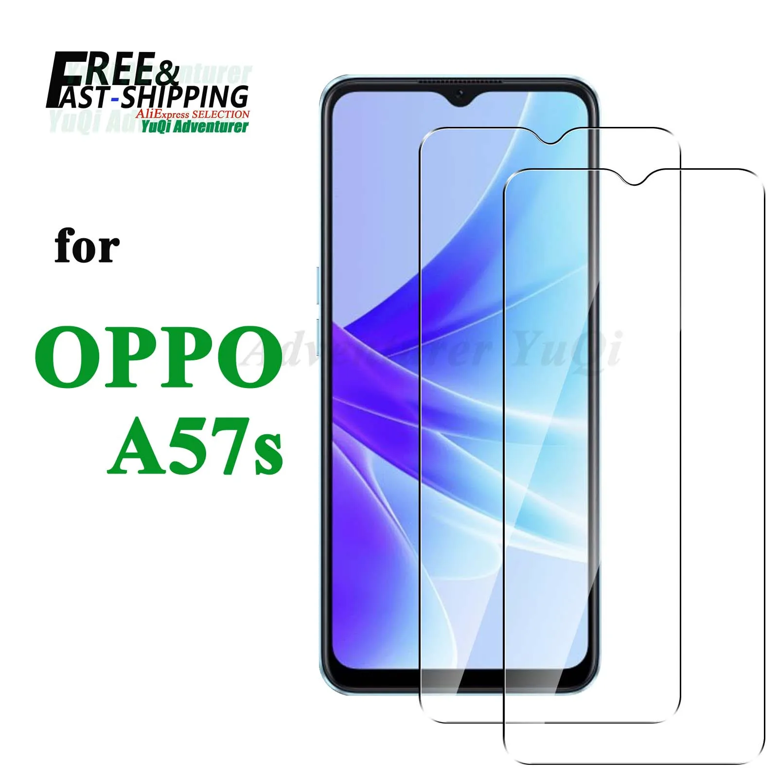 Screen Protector For OPPO A57s Tempered Glass High Aluminum 9H HD Clear Transparent Case Friendly