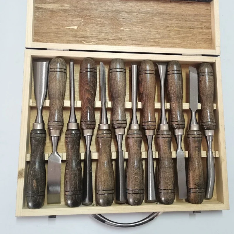 12Pcs Wood Carving Chisel Set, - Woodworking Hand Tools 评论和价格