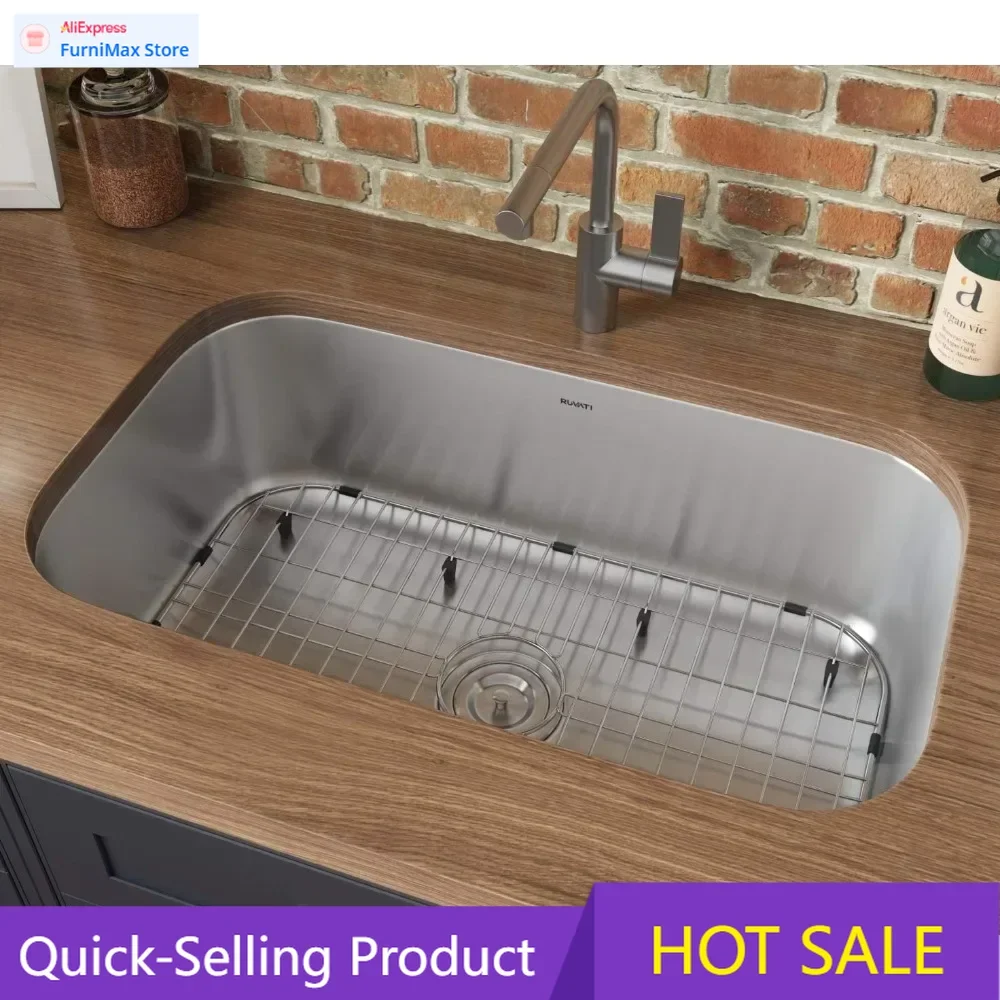 

Limited-time promotion 30-inch Undermount Kitchen Sink Single Bowl - 16 Gauge Stainless Steel Kitchen Sink with Brushed Finish