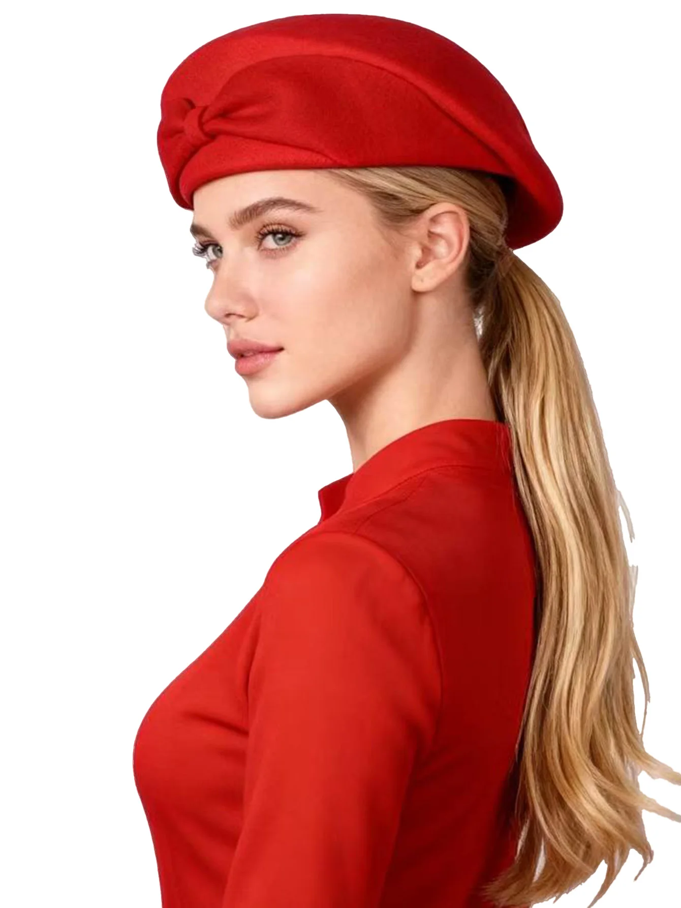 

FS 100% Wool Felt Pillbox Hats Wedding Beret Hat For Women Ladies Vintage Black Fascinator Winter Fedoras Bow Party Church Hats