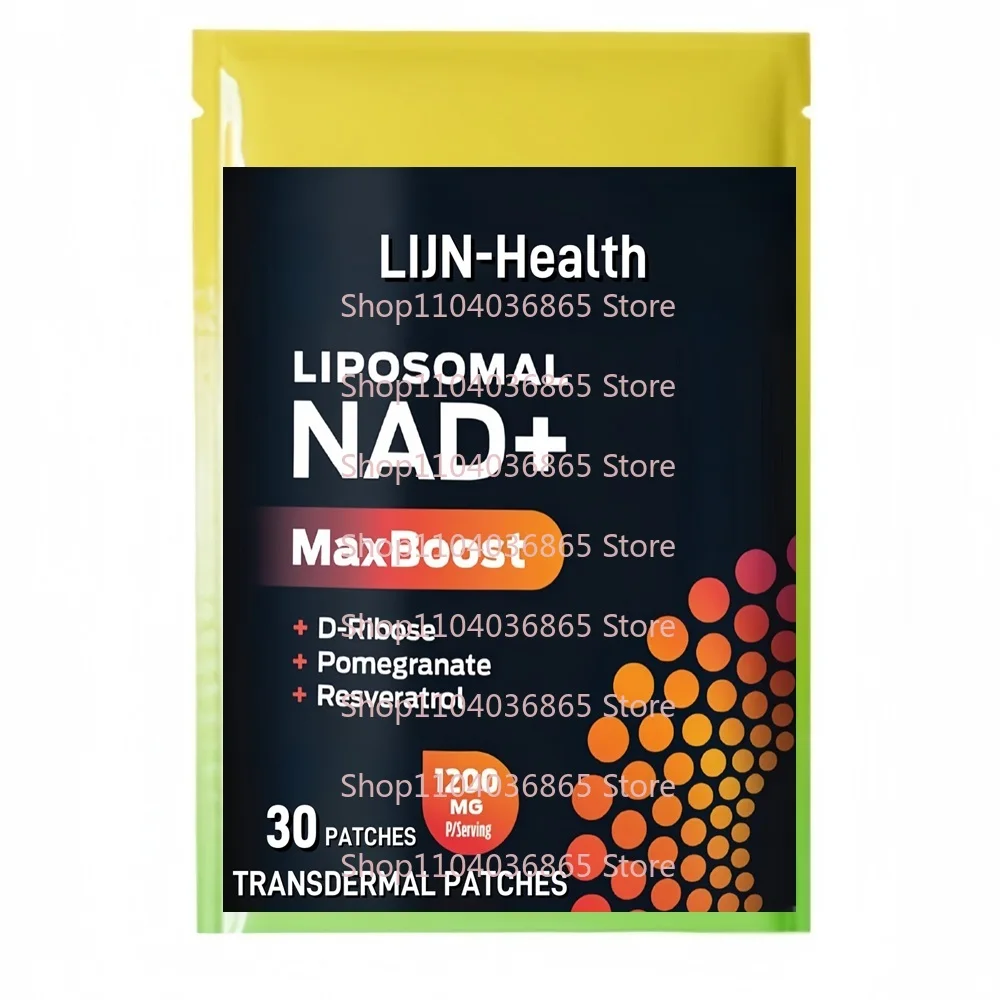 30 Patches NAD Booster Transdermal Patches with Resveratrol, Pomegranate for Anti Aging, Energy, Immune