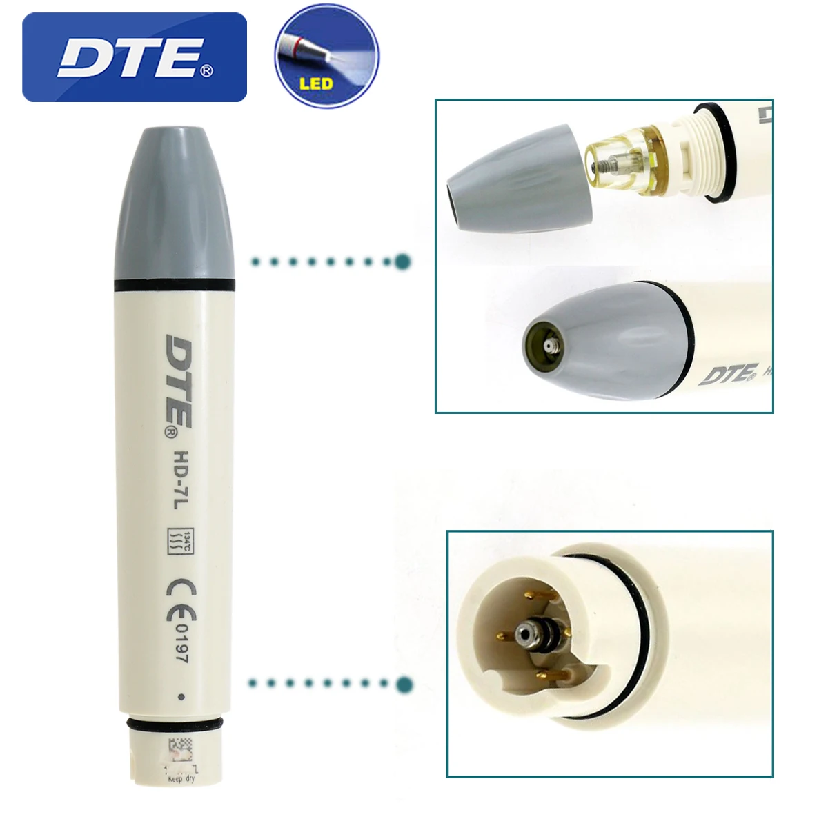 Woodpecker DTE Dental Tools Ultrasonic Scaler LED Handpiece HD-7L Scaling Periodontal Tip SATELEC  ACTEON NSK