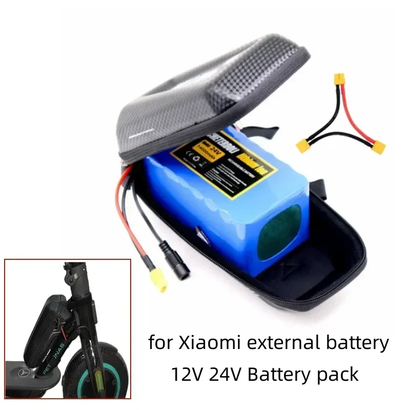 

for Xiaomi external battery M365/1s Pro/Mi3/Ninebot Max G30,12V/24V 25Ah battery pack and battery bag+(XT60) series boost cable