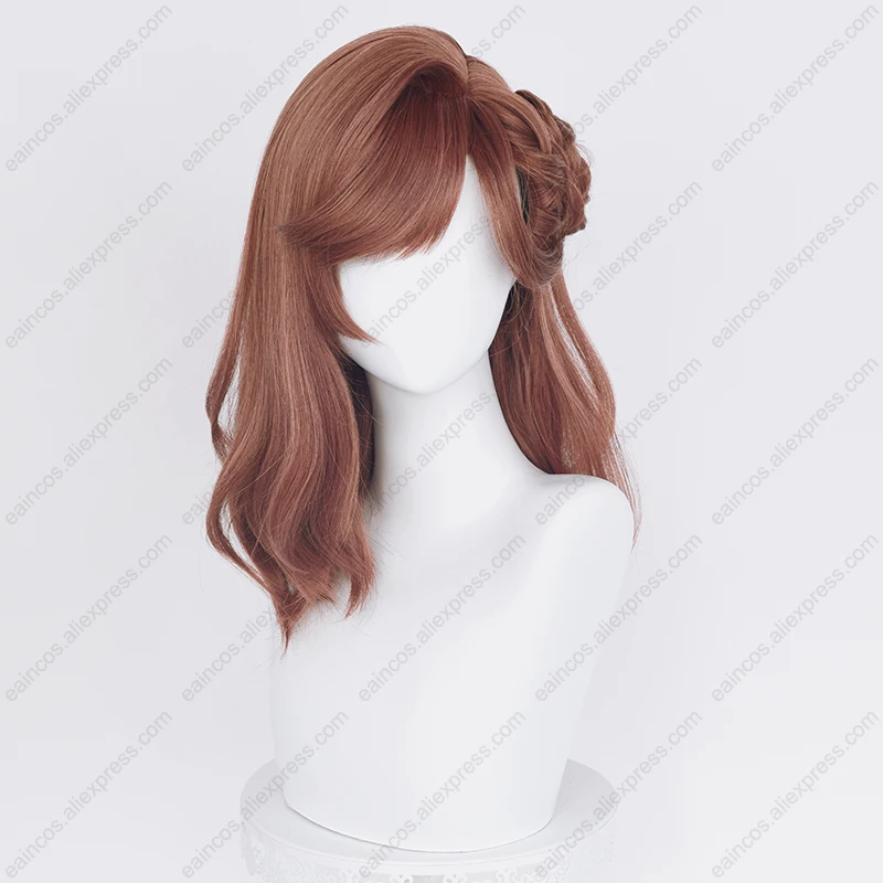 Game Heroine Cosplay Pruik 50 cm Lange Roodbruine Pruiken Hittebestendig Synthetisch Haar Halloween Party