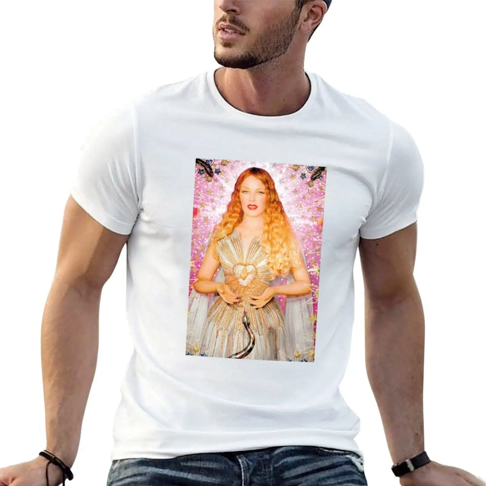 Herren-T-Shirts Minogue-Grafik Gilles mit Aufdrucken für durch Hemden Pierre et T-Shirt lustige T-Shirts aus Baumwolle lustiges T-Shirt Kylie