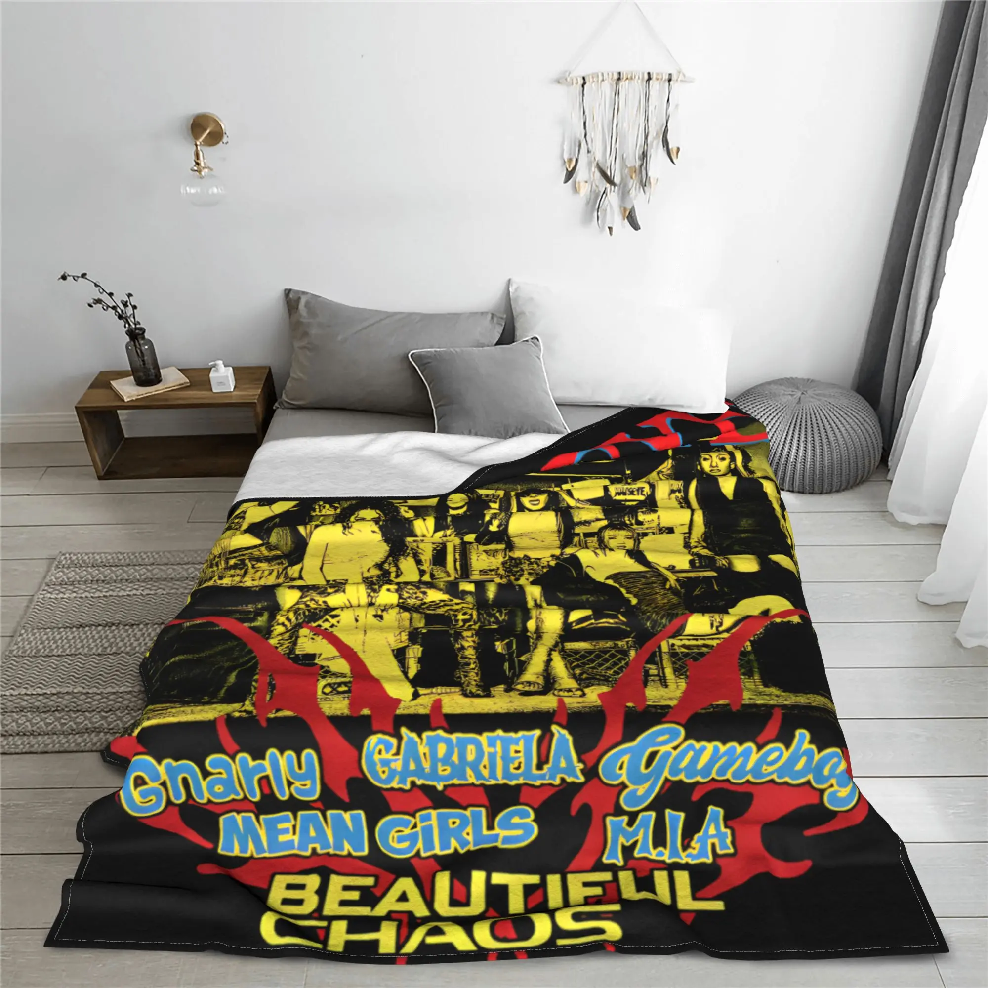 Katseye Gnarly غابرييلا بطانية جميلة الفوضى قائمة التتبع الفانيلا رمي البطانيات تكييف الهواء الديكور لينة الدافئة المفرش ،