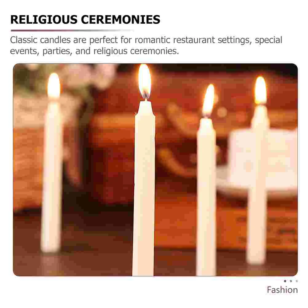 10pcs Taper Paraffin Decorative Paraffin Party Decorative candles white taper candles bulk