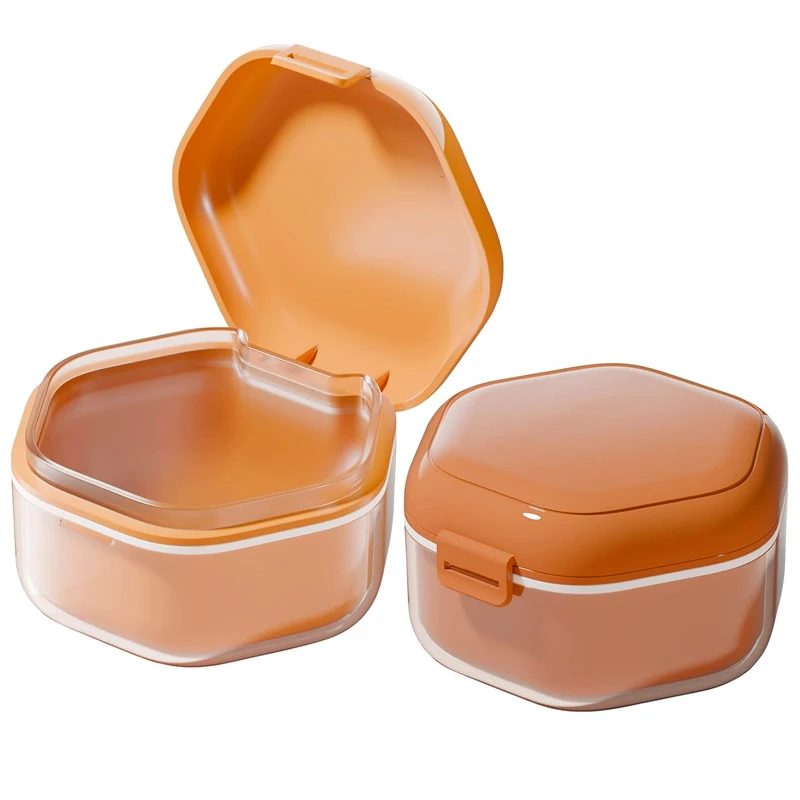 

1PCS Retainer case, Denture Bath Cup，Retainer Cleaner Case Box,Night Mouth Guard Case Holder,Storage Soak Container