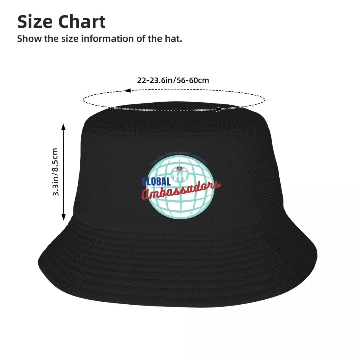 Vbf Global Ambassador Logo Bucket Hats Panama For Man Woman Bob Hats Outdoor Fisherman Hats Summer Beach Fishing Unisex Caps