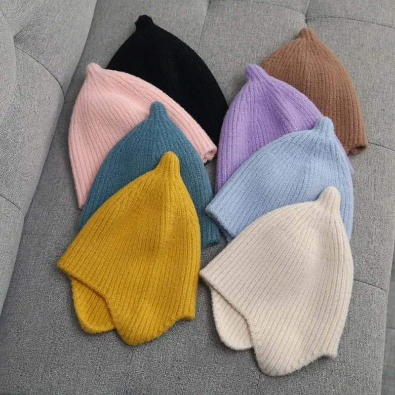 

Newborn Unisex Ear Protection Knit Hat - Soft Warm Earflap Beanie for Boys Girls Photography Props
