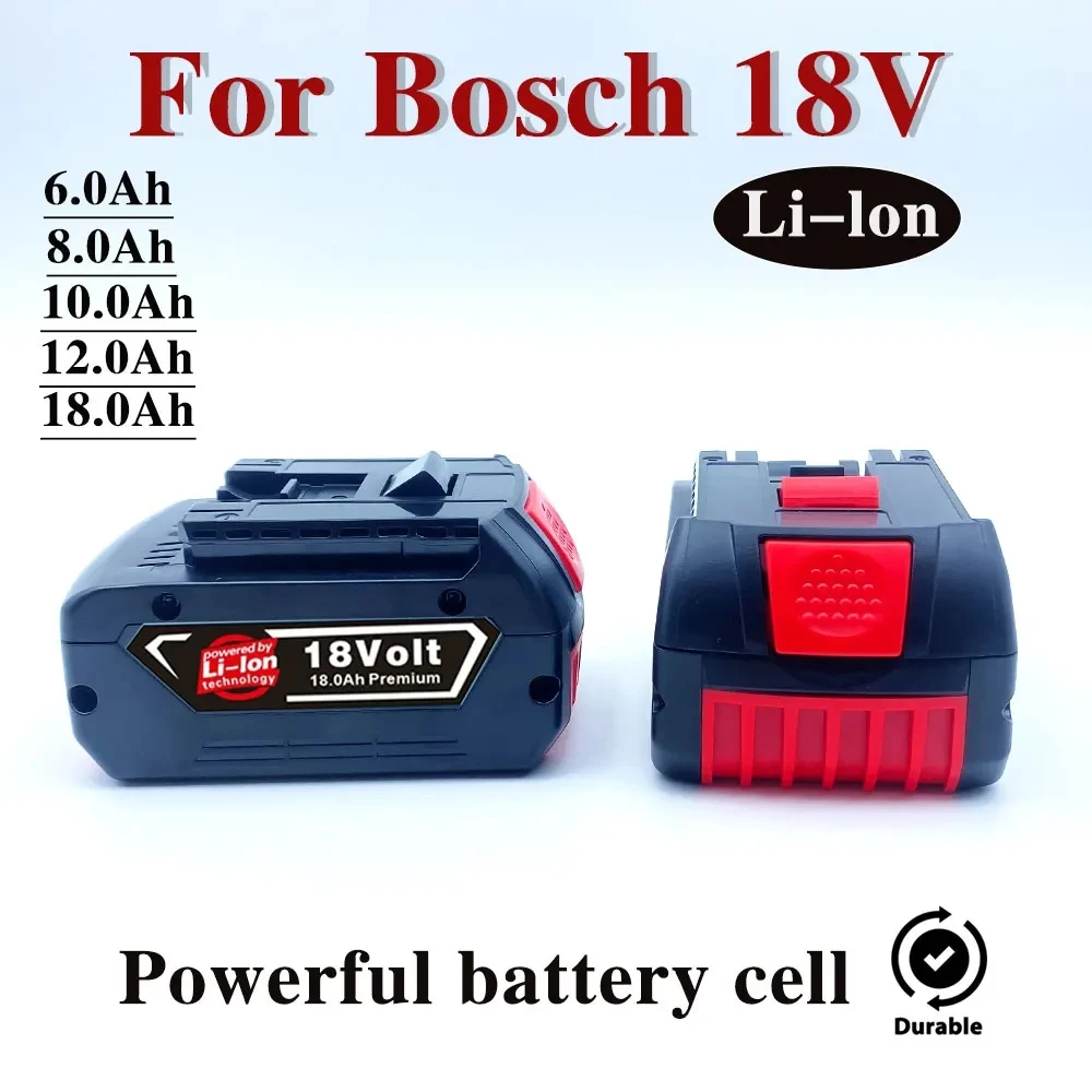 

18V 18000mah Rechargeable Battery for Bosch 18V Battery Backup 6.0A Portable Replacement for Bosch BAT609 Indicator Light