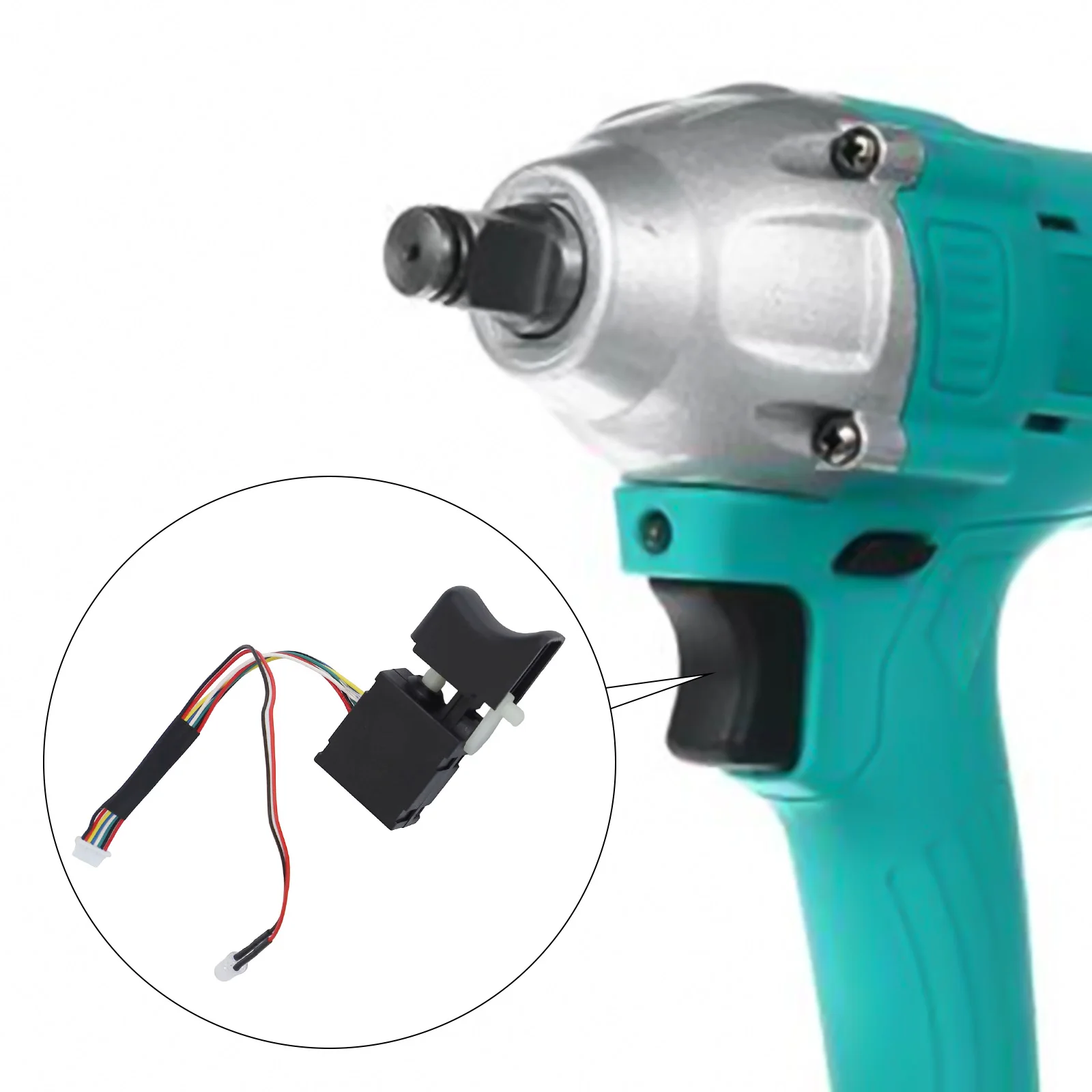 

For Home Repairs Black Brushless Cordless Drill Trigger Switch Easy To Install Line Length 100mm Metal And Plastic