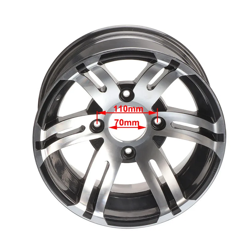 ATV Parts 12 Inch Aluminum Alloy Front and Rear Rims Wheels Suitable for Four-wheel Kart UTV All-terrain Vehicle 12-inch Tires