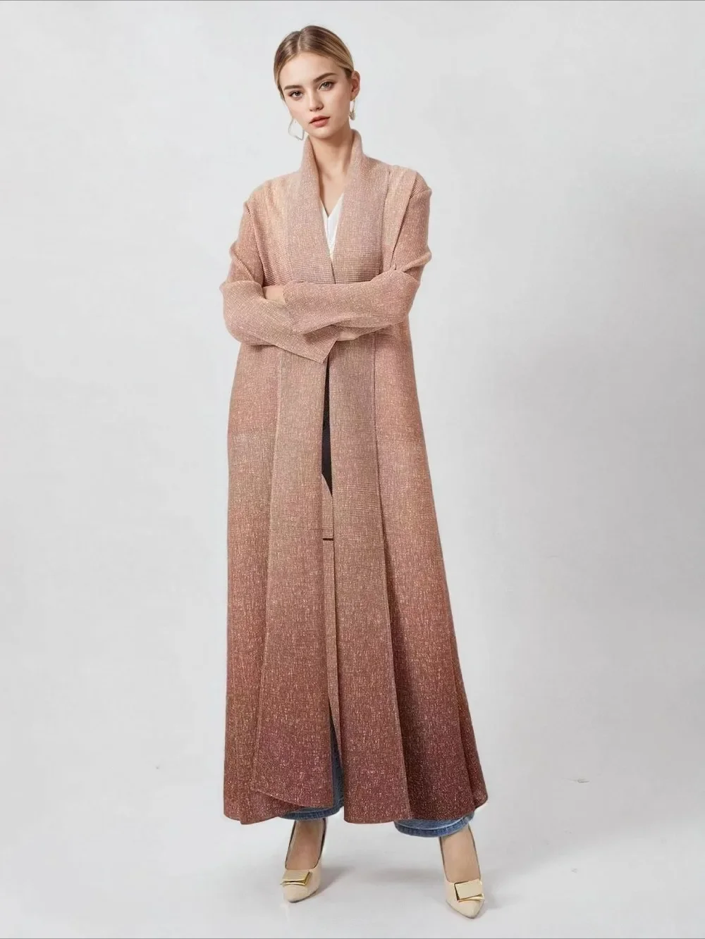 

Eid Women Abaya Muslim Cardigan Dresses Pleated Miyake Ramadan Trench Coat Morocco Dubai Jalabiya Kaftan Vestidos Arab Long Robe