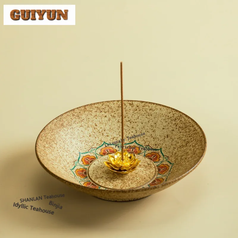 Dunhuang Baoxiang Lotus Incense Holder Aesthetic Zen Garden Incense Burners Aromatherapy Censer Tea Ceremony Supplies Decoration