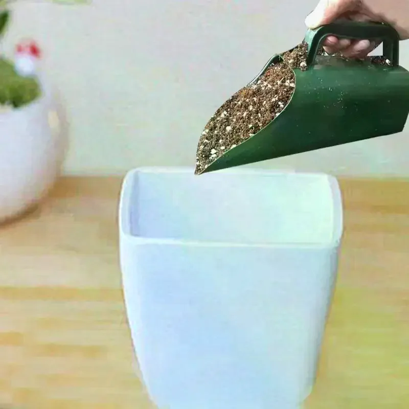 1Pcs Plant Soil Scoop Mesh Sieve Filter Shovels Garden Plastic Shovel Bucket Potted Gardening Hand Tools Garden Scoop