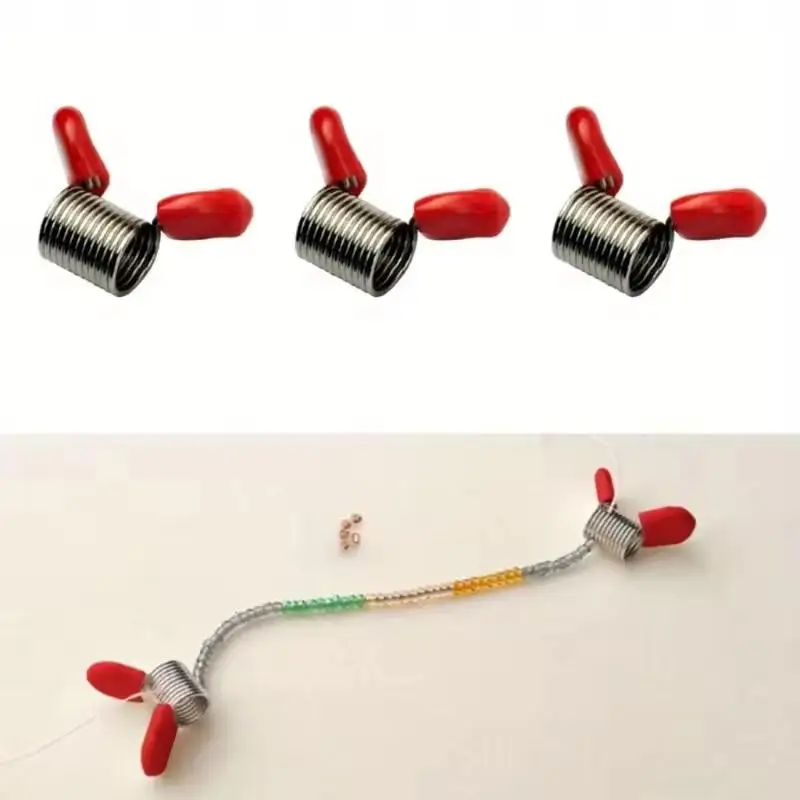 4 Stück Perlenstopper mit Federclip, kreatives Werkzeug zum Verarbeiten von Perlen und Drahtenden, Schmuckherstellungswerkzeug, DIY-Armband- und Halskettenwerkzeug für handgefertigten Schmuck. – Detail 5