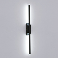 10W Long Strip LED Wall Light, 6500K White Light Wall Light, Minimalist Black Wall Light for Living Rooms, Bedrooms, Dining Room