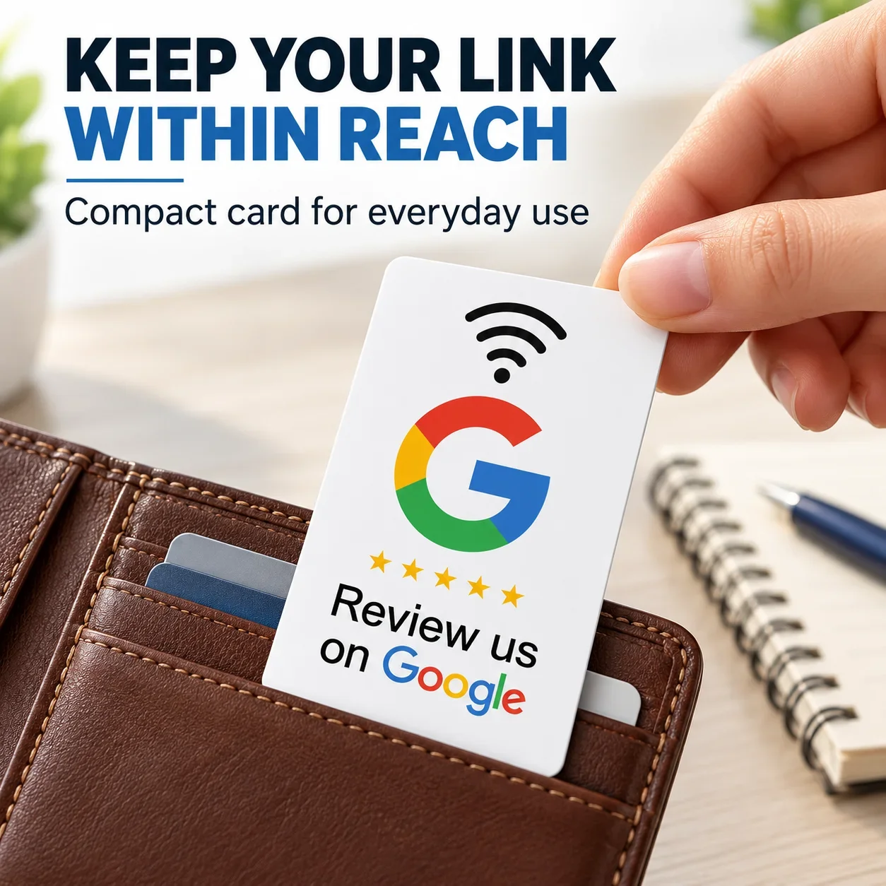 1pc White NFC Card for Google Reviews PVC 215 Chip Rewritable for Shops and Restaurants Buyer Setup Required Before Use