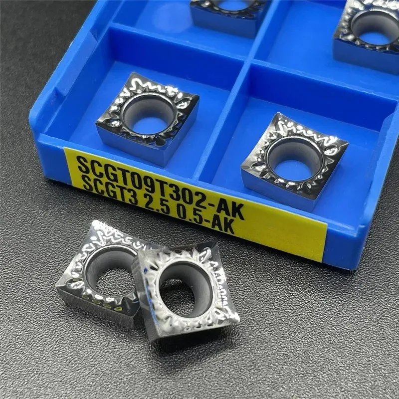 

10/20/30 шт. SCGT09T302/304/308-AK ZM01 твердосплавные вставки для алюминия, внутренняя токарная обработка, радиус 0,2/0,4/0,8 мм, токарные станки с ЧПУ
