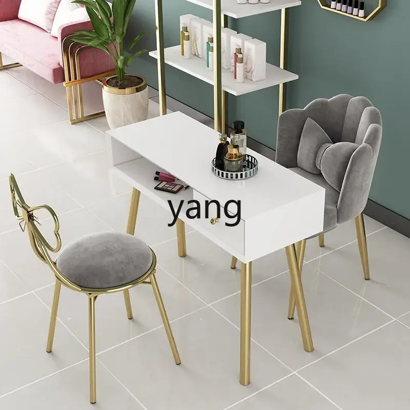 LMMmarble manicure table and chair set economical manicure shop table double layer light luxury