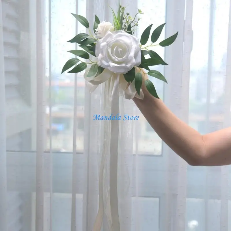 

U2JC 6 шт. свадебный стул, цветочное украшение для прохода, искусственная цветочная композиция, аксессуары, элегантные украшения