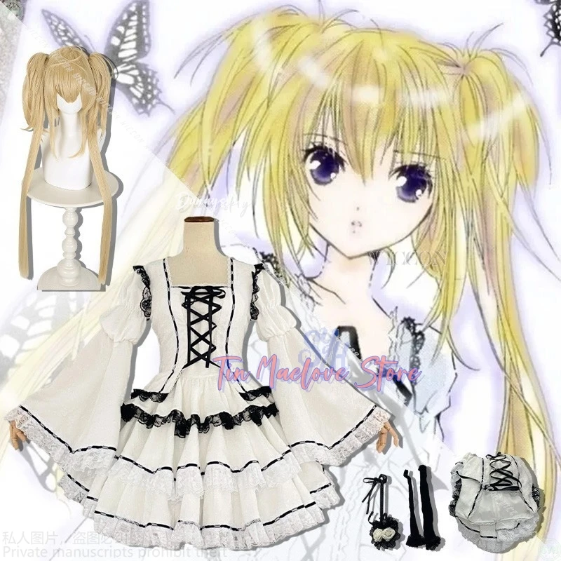 

Шуго Аниме Чара Косплей Tsukiyomi Utau Kawaii White Lace π로윈 코스 Luar스 Sweet Lovely Doll Styles Lolita Jirai Kei Girls Halloween