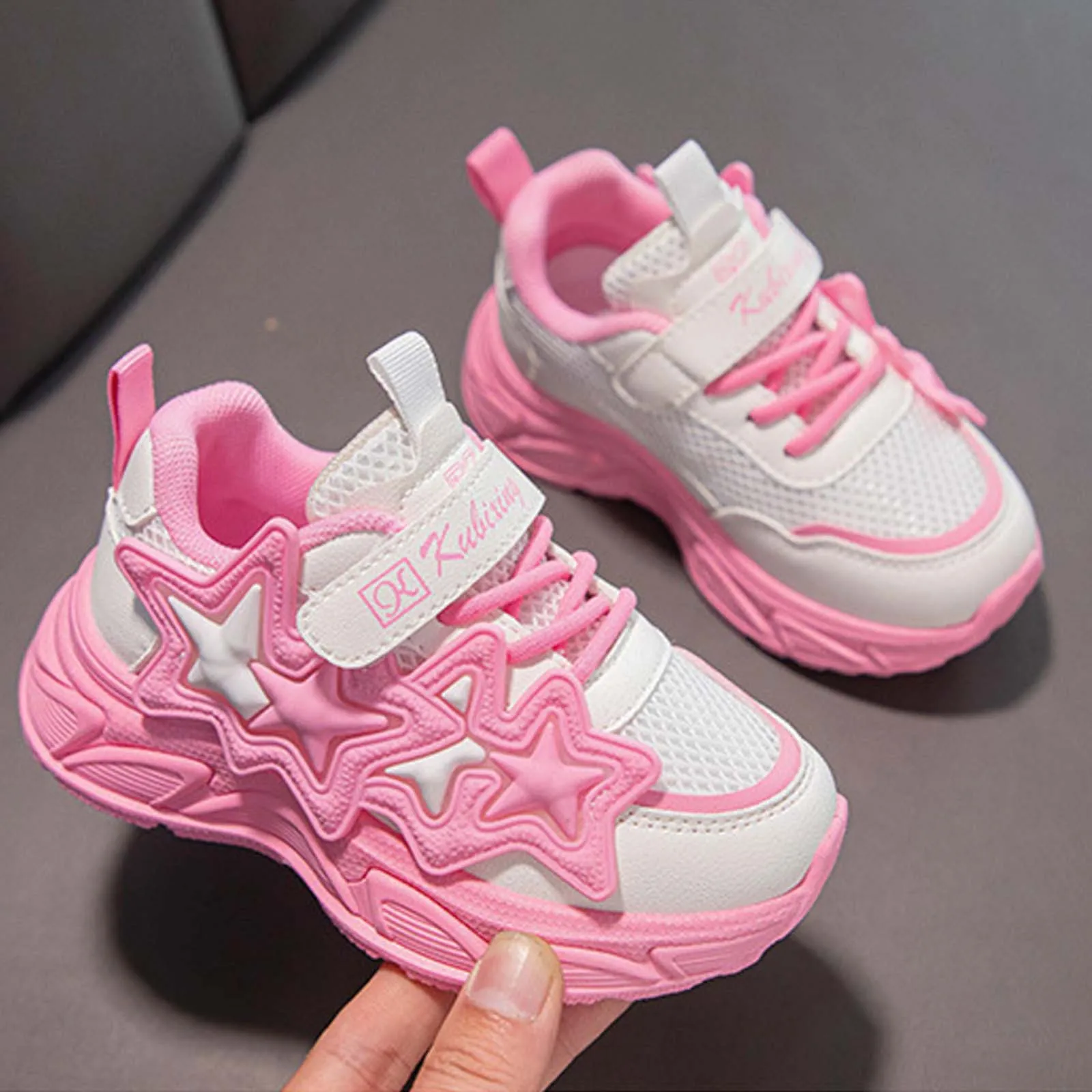 Kids Sneakers Girls Youth Running Fashion Kids Sports Shoes Christmas Gift Children Shoes Student Casual Breathable Soft Sole