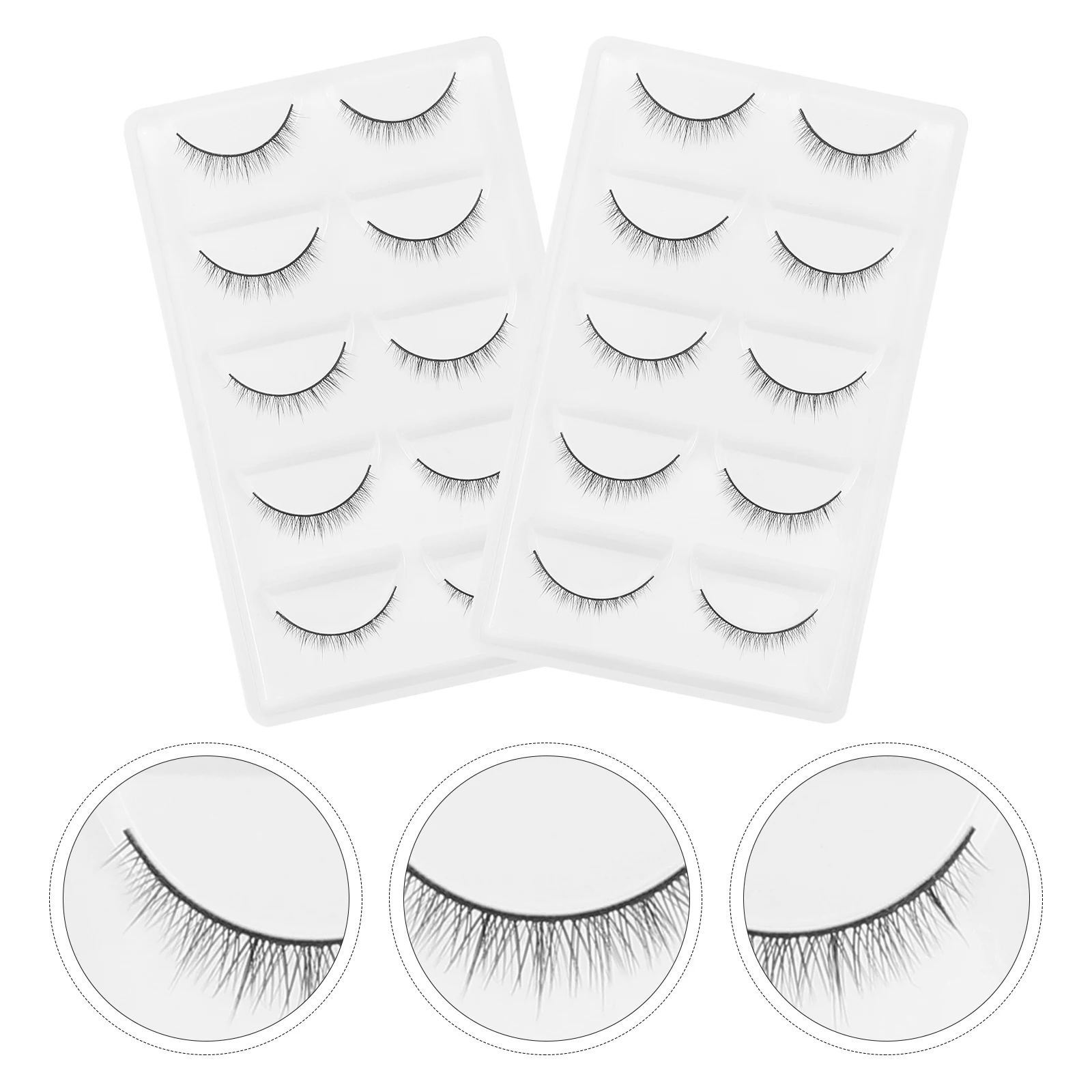 10 pares de pestañas postizas de fibra de alta calidad, maquillaje desnudo, accesorios para mujer, belleza decorativa creativa, pestañas largas y densas para uso diario