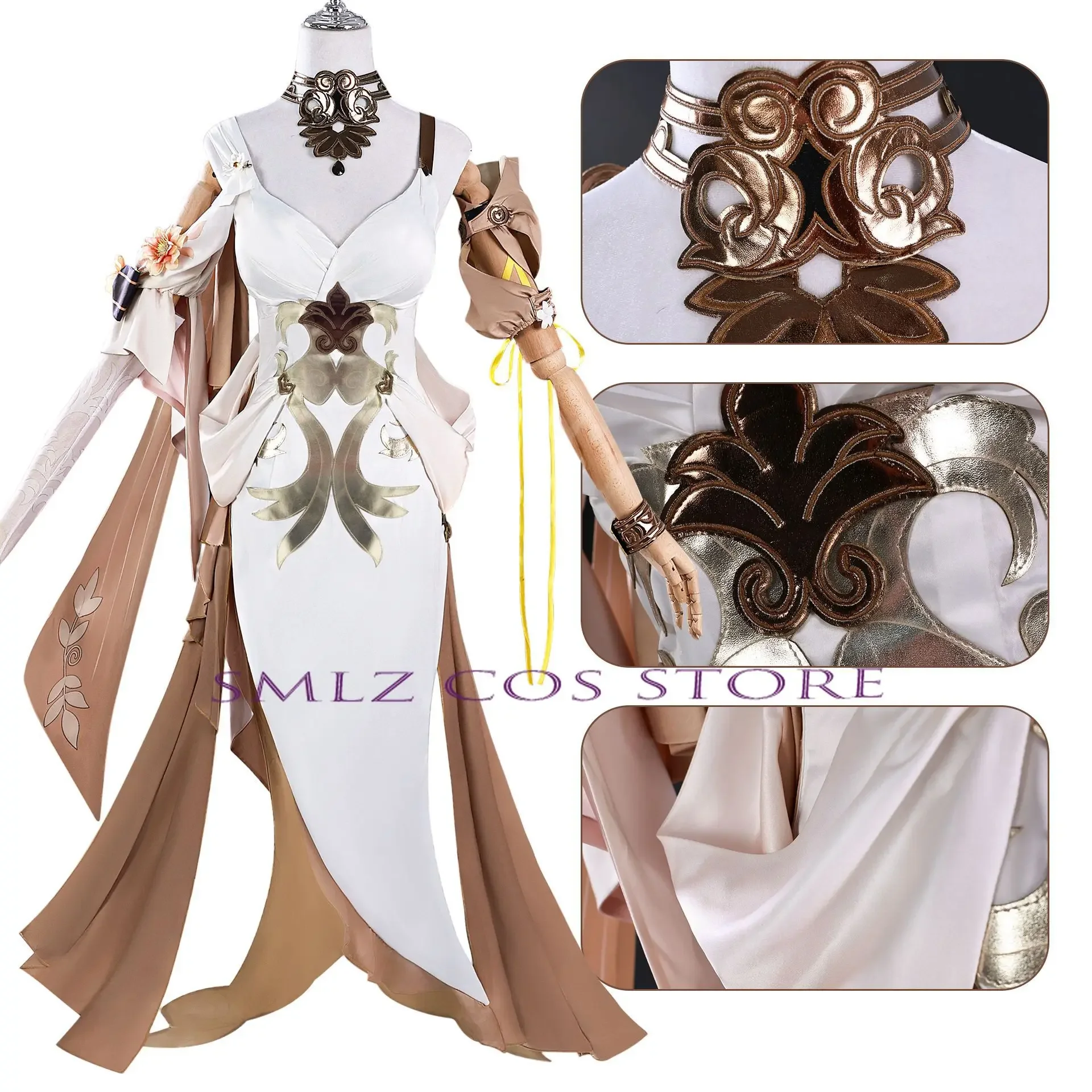 Game Honkai Star Rail Aglaea Cosplay Costume The Goldweaver Woman Dress Accessories Suit Halloween Party Aglaea Props Play Wigs