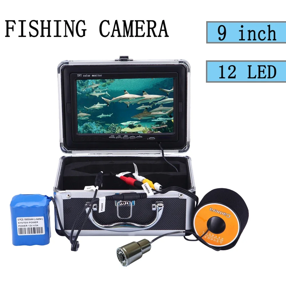 

WF39 white lights underwater monitoring system 9inch deeply waterproof fish finder under water fishing camera 1000Tvl fish cam