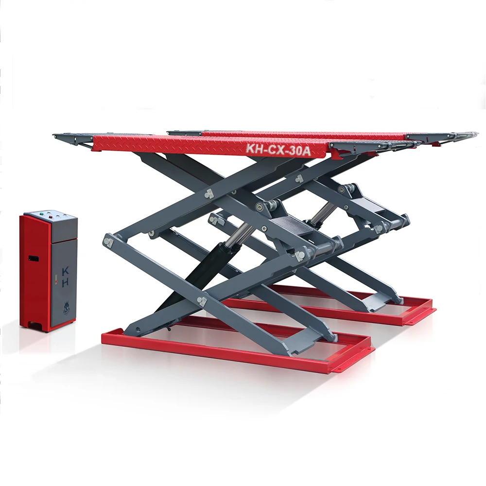 1.8m 3500kg Hydraulic Scissor car Lift Ultra-thin Scissor Lift 4 cylinders Scissor car lift